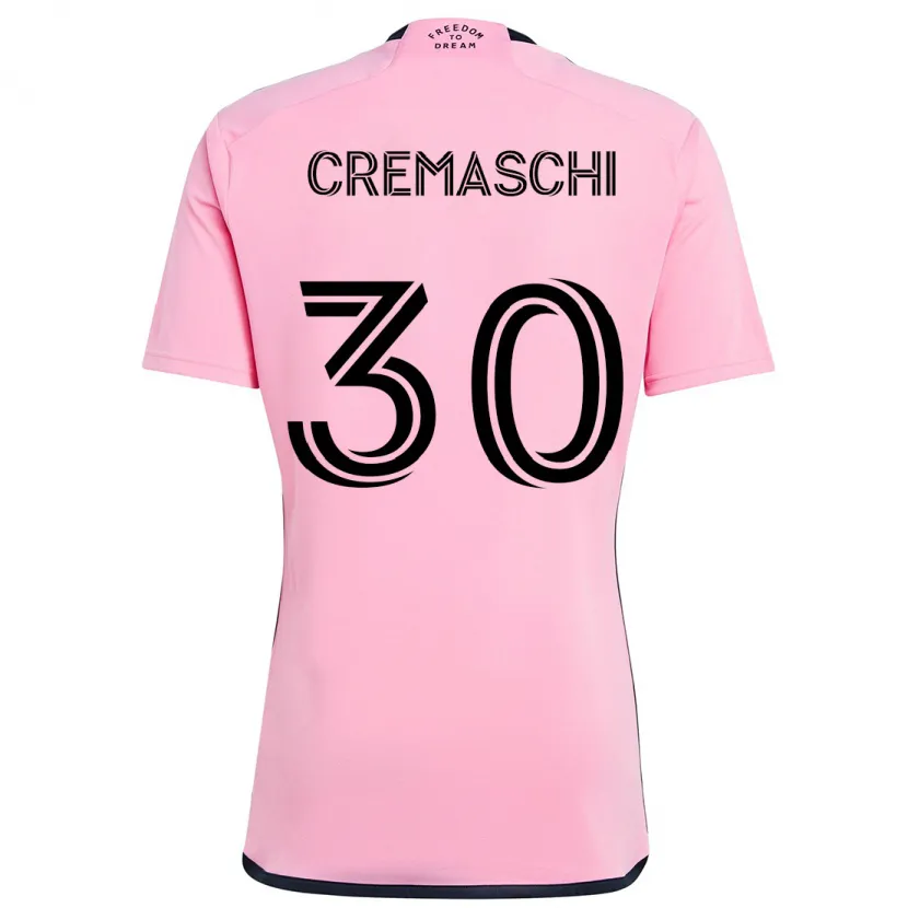 Danxen Dětské Benja Cremaschi #30 Růžový Domů Hráčské Dresy 2024/25 Dres