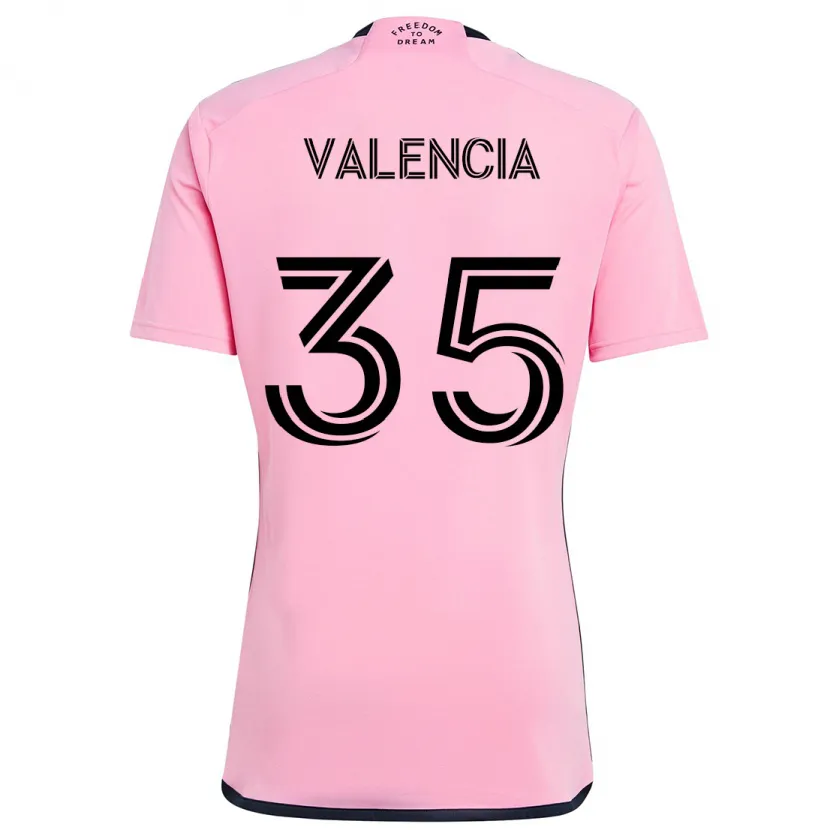 Danxen Dětské Felipe Valencia #35 Růžový Domů Hráčské Dresy 2024/25 Dres