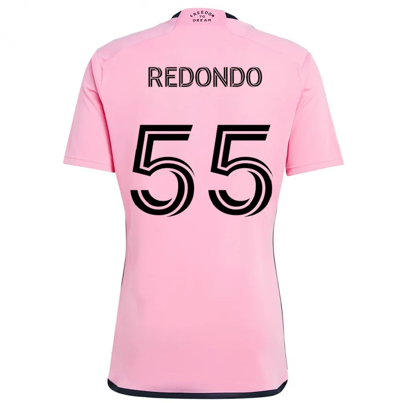 Danxen Dětské Federico Redondo #55 Růžový Domů Hráčské Dresy 2024/25 Dres