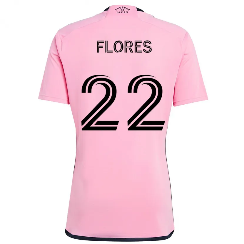 Danxen Dětské Alejandro Flores #22 Růžový Domů Hráčské Dresy 2024/25 Dres