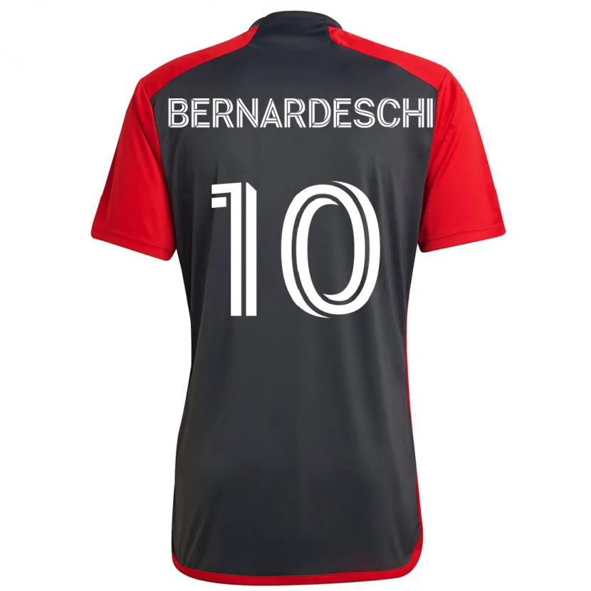 Danxen Dětské Federico Bernardeschi #10 Šedá Červená Domů Hráčské Dresy 2024/25 Dres