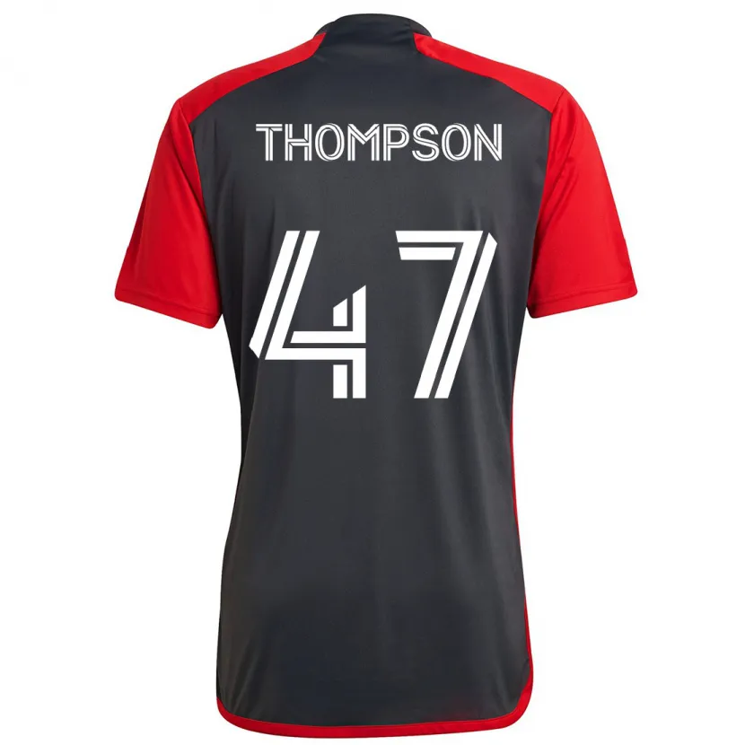 Danxen Dětské Kosi Thompson #47 Šedá Červená Domů Hráčské Dresy 2024/25 Dres