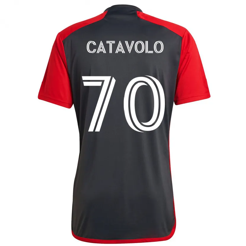 Danxen Dětské Matthew Catavolo #70 Šedá Červená Domů Hráčské Dresy 2024/25 Dres