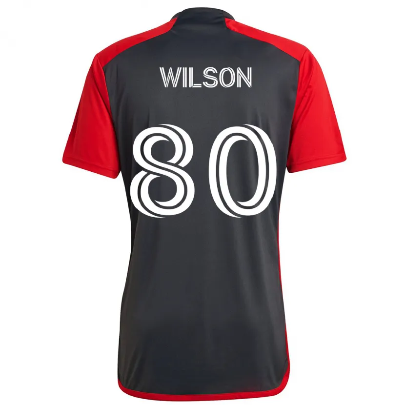 Danxen Dětské Shafique Wilson #80 Šedá Červená Domů Hráčské Dresy 2024/25 Dres