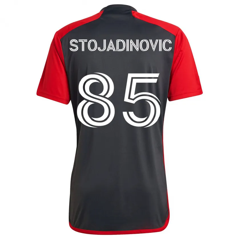 Danxen Dětské Marko Stojadinovic #85 Šedá Červená Domů Hráčské Dresy 2024/25 Dres