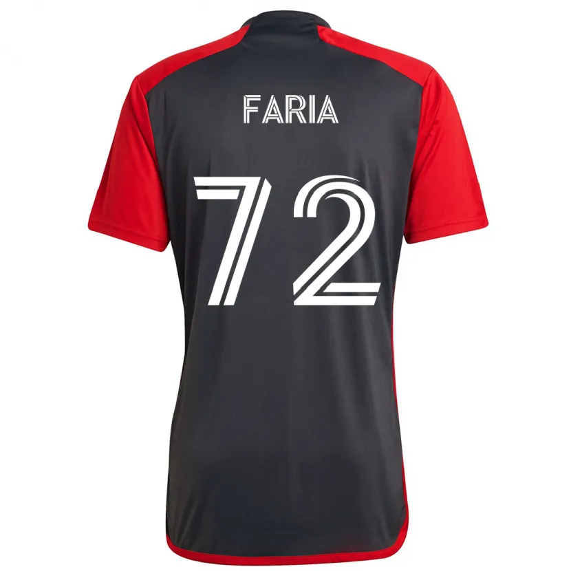 Danxen Dětské Jordan Faria #72 Šedá Červená Domů Hráčské Dresy 2024/25 Dres