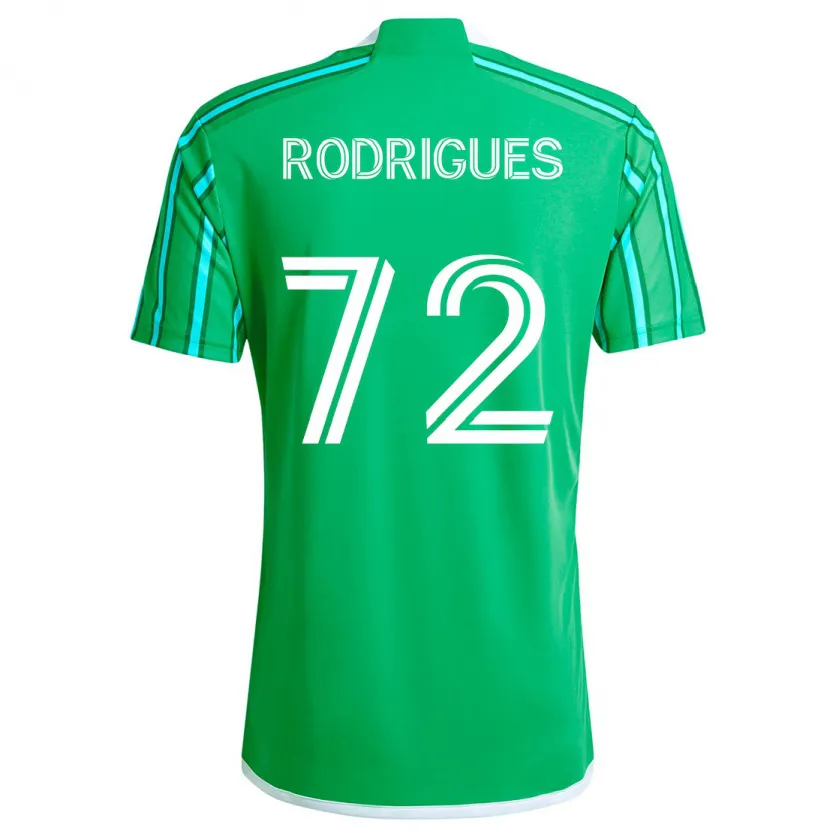 Danxen Dětské Braudílio Rodrigues #72 Zelená Bílá Domů Hráčské Dresy 2024/25 Dres