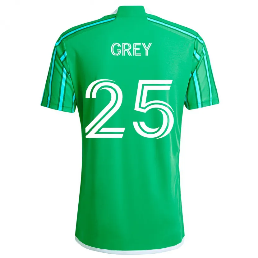 Danxen Dětské Mireya Grey #25 Zelená Bílá Domů Hráčské Dresy 2024/25 Dres