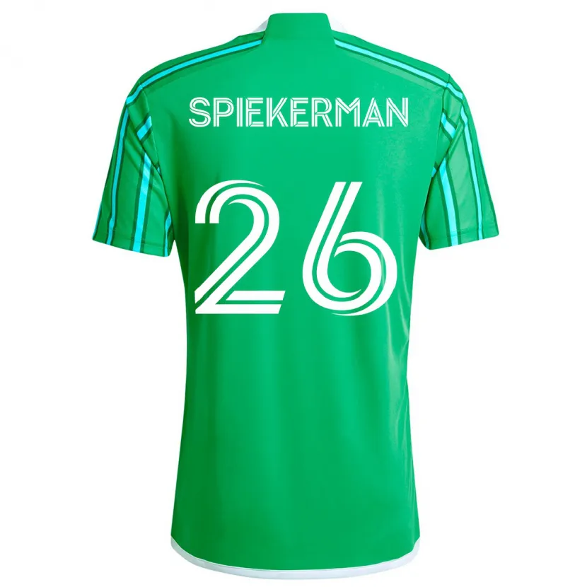 Danxen Dětské Stephanie Spiekerman #26 Zelená Bílá Domů Hráčské Dresy 2024/25 Dres