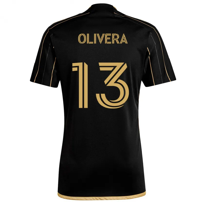 Danxen Dětské Cristian Olivera #13 Černé Zlato Domů Hráčské Dresy 2024/25 Dres