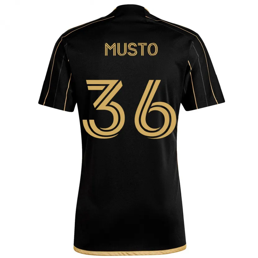 Danxen Dětské Tommy Musto #36 Černé Zlato Domů Hráčské Dresy 2024/25 Dres