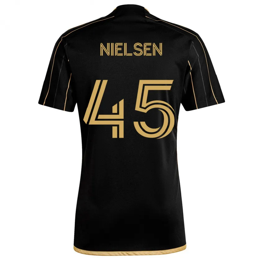 Danxen Dětské Kenny Nielsen #45 Černé Zlato Domů Hráčské Dresy 2024/25 Dres