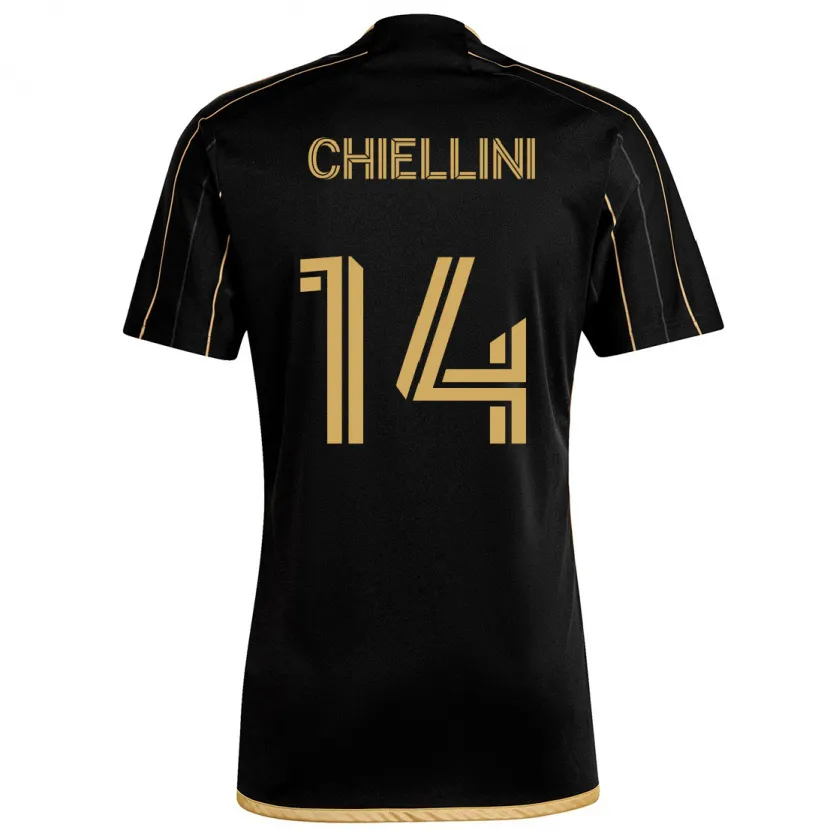 Danxen Dětské Giorgio Chiellini #14 Černé Zlato Domů Hráčské Dresy 2024/25 Dres