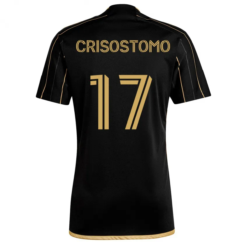 Danxen Dětské Danny Crisostomo #17 Černé Zlato Domů Hráčské Dresy 2024/25 Dres