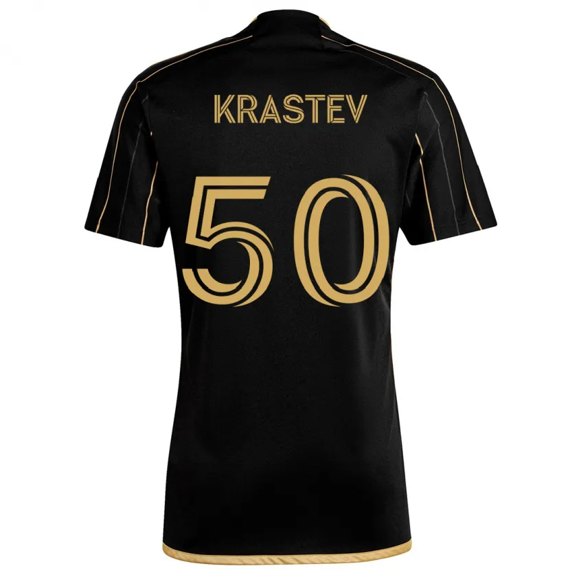 Danxen Dětské Filip Krastev #50 Černé Zlato Domů Hráčské Dresy 2024/25 Dres