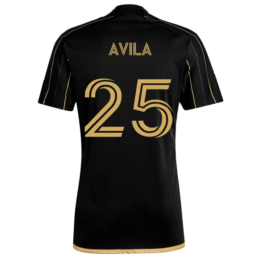 Danxen Dětské Armando Avila #25 Černé Zlato Domů Hráčské Dresy 2024/25 Dres