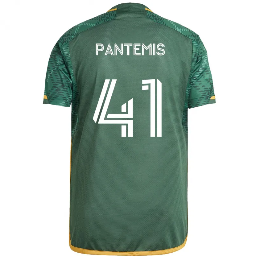 Danxen Dětské James Pantemis #41 Zelená Oranžová Domů Hráčské Dresy 2024/25 Dres