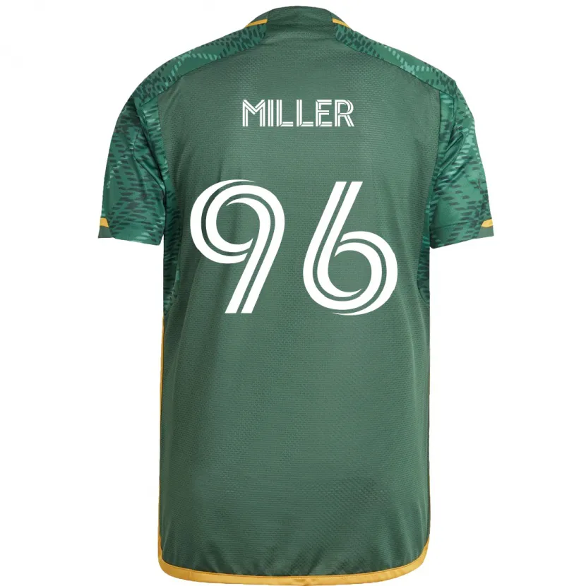 Danxen Dětské Carver Miller #96 Zelená Oranžová Domů Hráčské Dresy 2024/25 Dres