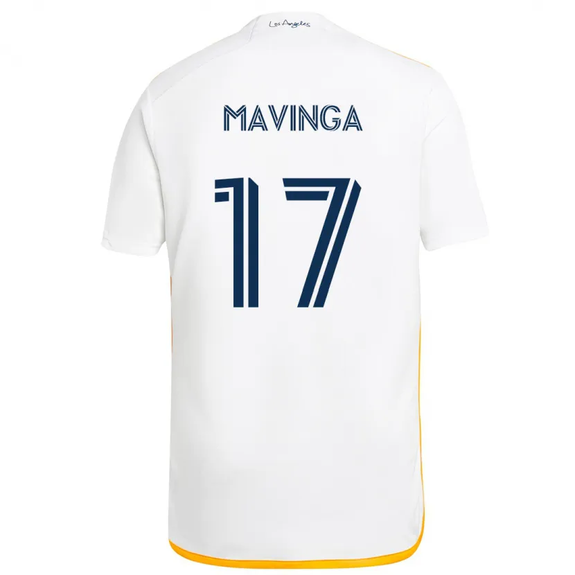 Danxen Dětské Chris Mavinga #17 Bílá Žlutá Domů Hráčské Dresy 2024/25 Dres