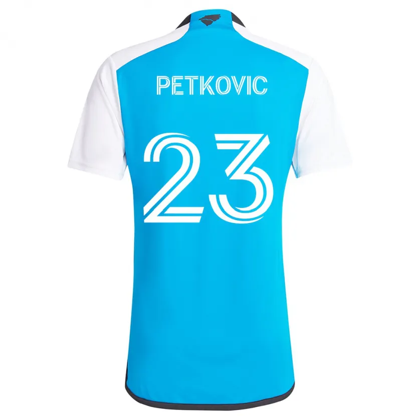 Danxen Dětské Nikola Petkovic #23 Modrá Bílá Domů Hráčské Dresy 2024/25 Dres