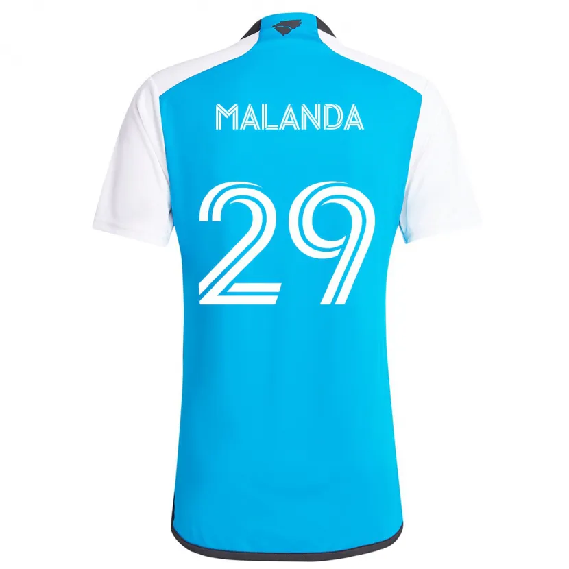 Danxen Dětské Adilson Malanda #29 Modrá Bílá Domů Hráčské Dresy 2024/25 Dres