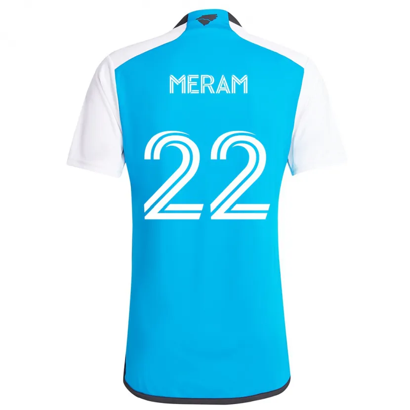 Danxen Dětské Justin Meram #22 Modrá Bílá Domů Hráčské Dresy 2024/25 Dres