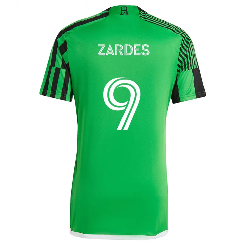 Danxen Dětské Gyasi Zardes #9 Zelená Černá Domů Hráčské Dresy 2024/25 Dres