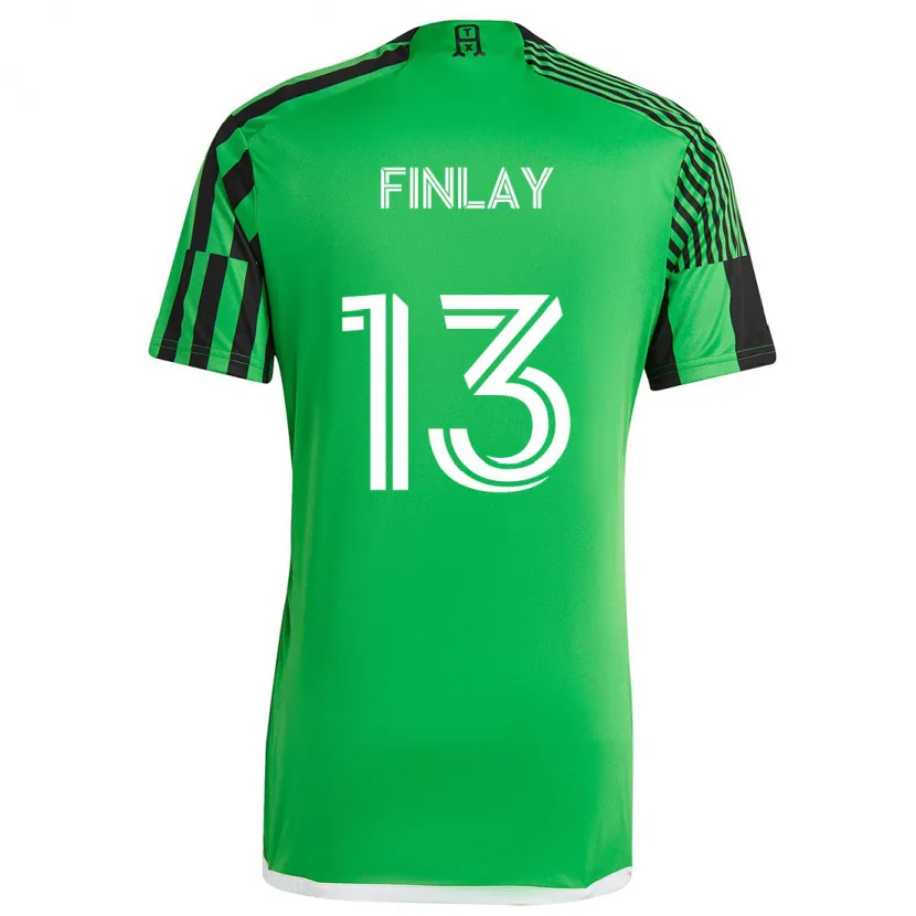 Danxen Dětské Ethan Finlay #13 Zelená Černá Domů Hráčské Dresy 2024/25 Dres