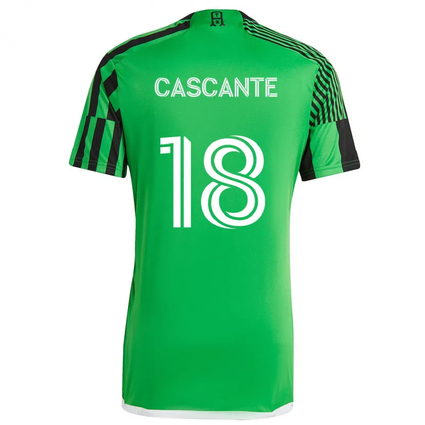 Danxen Dětské Julio Cascante #18 Zelená Černá Domů Hráčské Dresy 2024/25 Dres