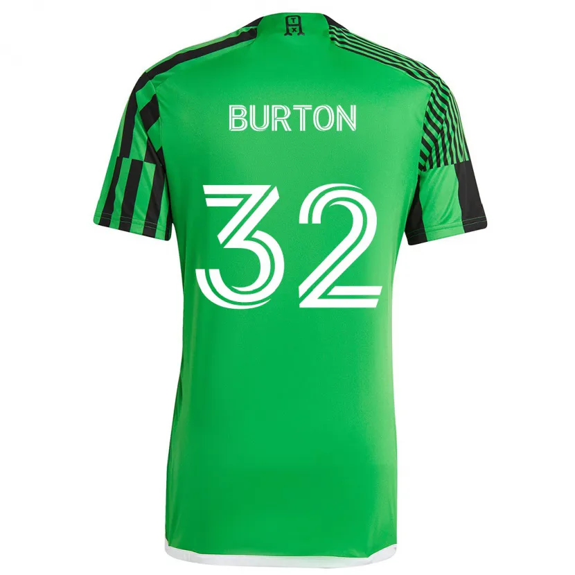 Danxen Dětské Micah Burton #32 Zelená Černá Domů Hráčské Dresy 2024/25 Dres