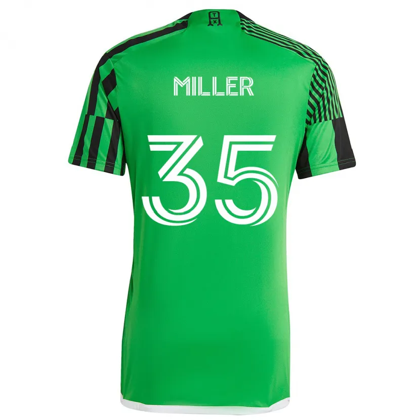 Danxen Dětské Mason Miller #35 Zelená Černá Domů Hráčské Dresy 2024/25 Dres