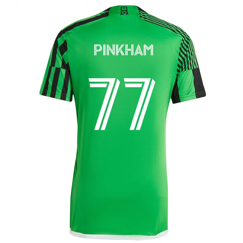 Danxen Dětské Chris Pinkham #77 Zelená Černá Domů Hráčské Dresy 2024/25 Dres