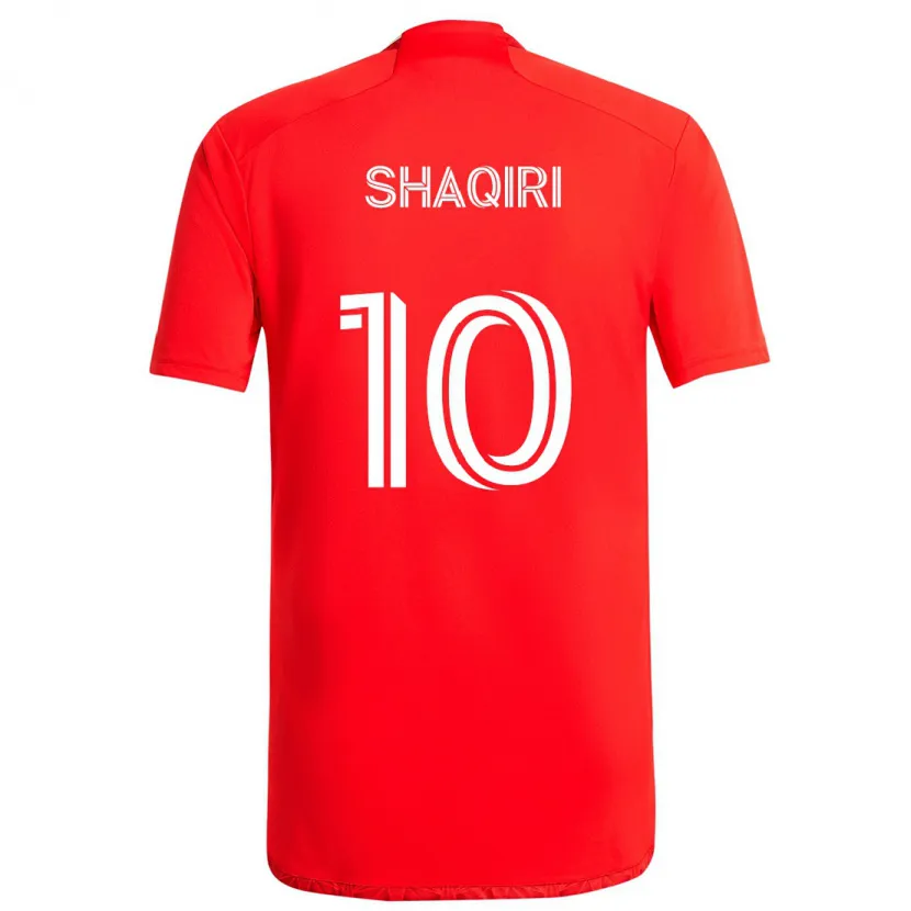 Danxen Dětské Xherdan Shaqiri #10 Červená Bílá Domů Hráčské Dresy 2024/25 Dres