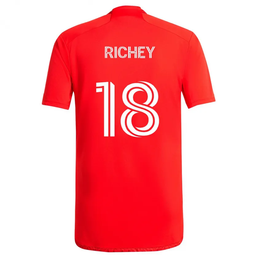 Danxen Dětské Spencer Richey #18 Červená Bílá Domů Hráčské Dresy 2024/25 Dres