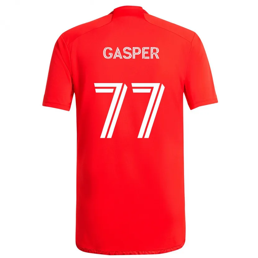 Danxen Dětské Chase Gasper #77 Červená Bílá Domů Hráčské Dresy 2024/25 Dres