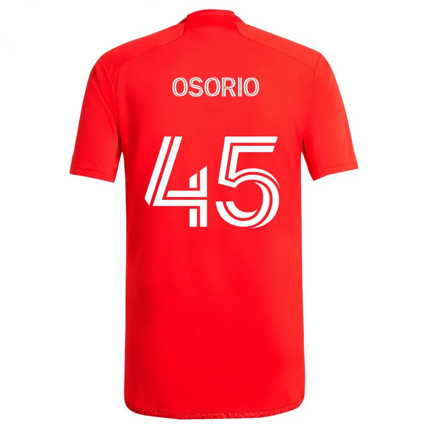 Danxen Dětské Harold Osorio #45 Červená Bílá Domů Hráčské Dresy 2024/25 Dres