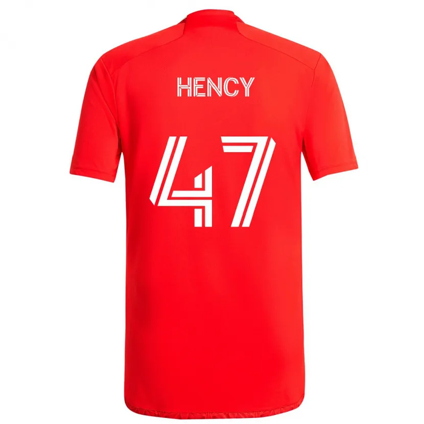 Danxen Dětské Billy Hency #47 Červená Bílá Domů Hráčské Dresy 2024/25 Dres