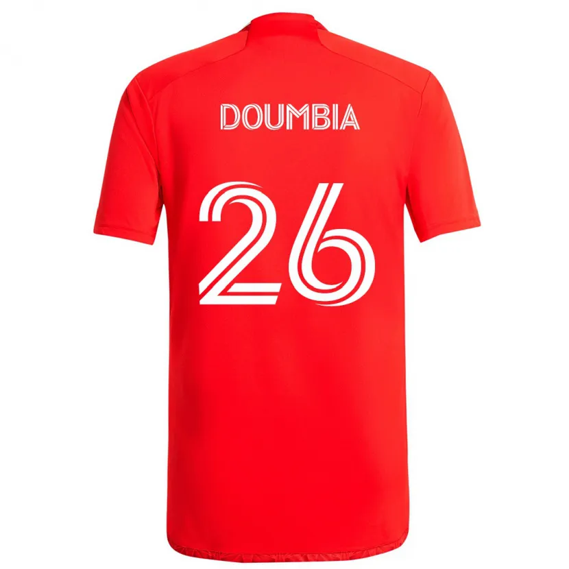 Danxen Dětské Ousmane Doumbia #26 Červená Bílá Domů Hráčské Dresy 2024/25 Dres