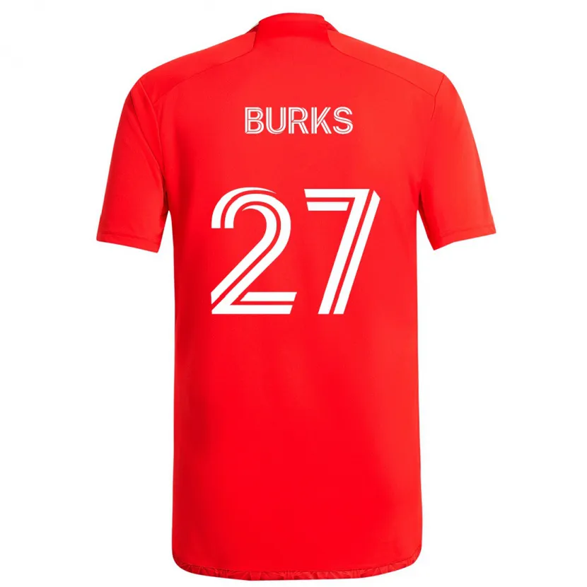 Danxen Dětské Kendall Burks #27 Červená Bílá Domů Hráčské Dresy 2024/25 Dres