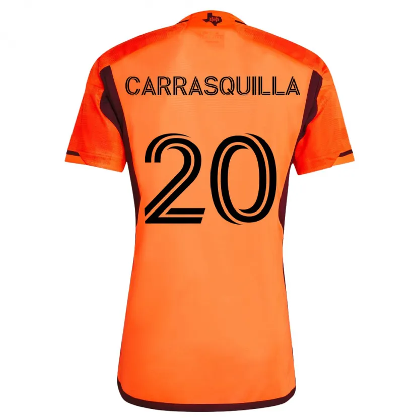 Danxen Dětské Adalberto Carrasquilla #20 Oranžová Černá Domů Hráčské Dresy 2024/25 Dres