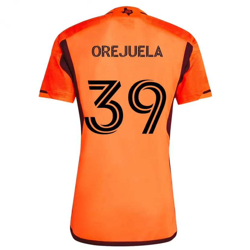 Danxen Dětské Jesus Orejuela #39 Oranžová Černá Domů Hráčské Dresy 2024/25 Dres