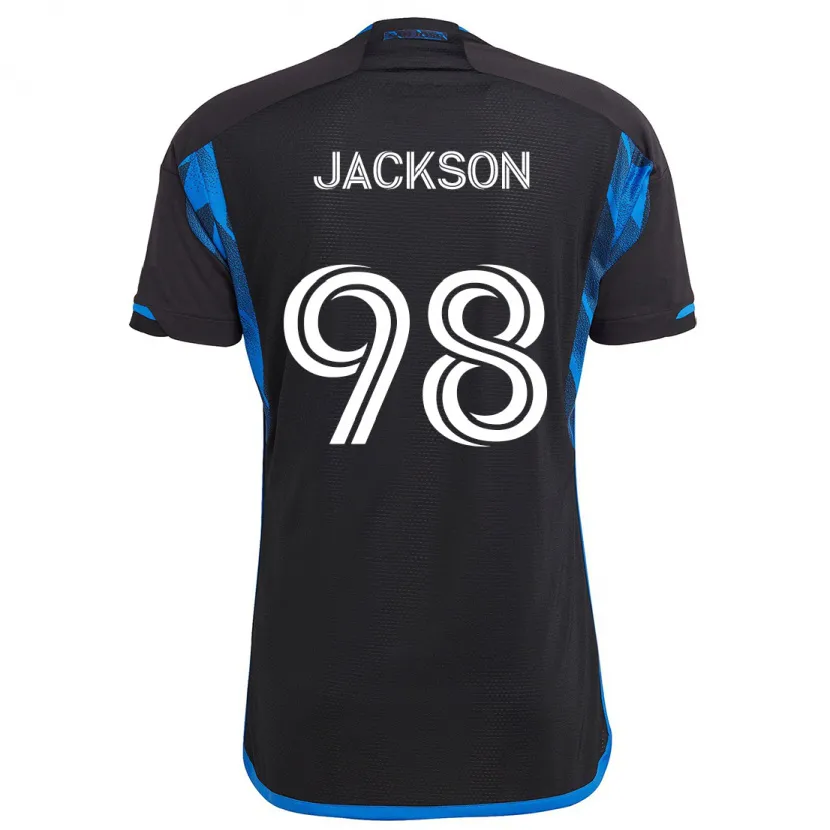 Danxen Dětské Jacob Jackson #98 Modrá Černá Domů Hráčské Dresy 2024/25 Dres