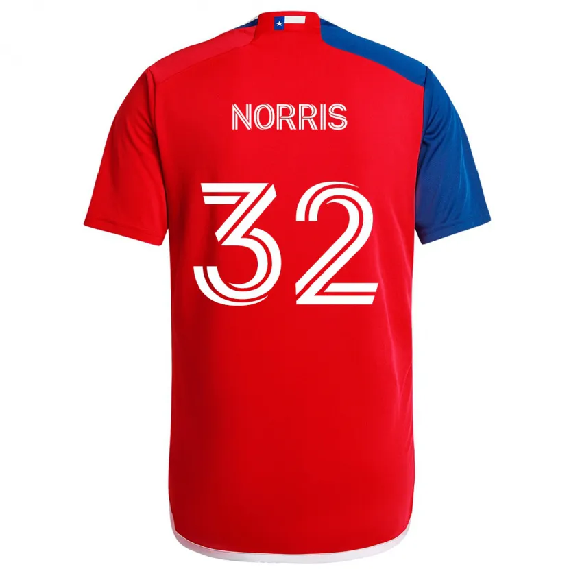 Danxen Dětské Nolan Norris #32 Modrá Červená Domů Hráčské Dresy 2024/25 Dres