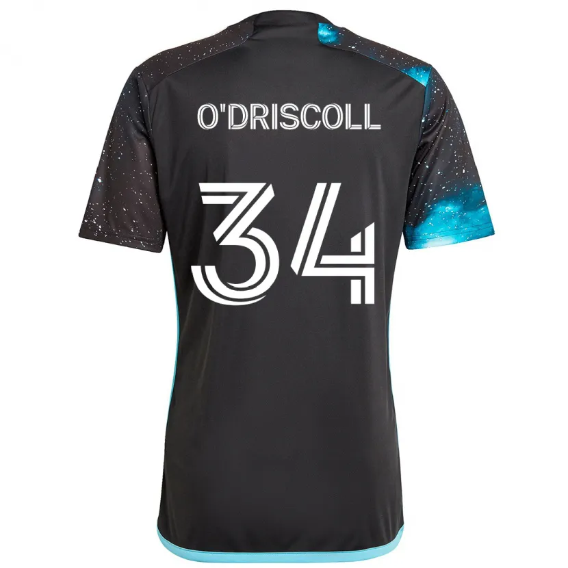 Danxen Dětské Rory O'driscoll #34 Černá Modrá Domů Hráčské Dresy 2024/25 Dres