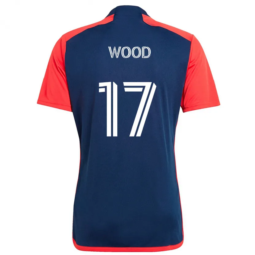 Danxen Dětské Bobby Wood #17 Modrá Červená Domů Hráčské Dresy 2024/25 Dres