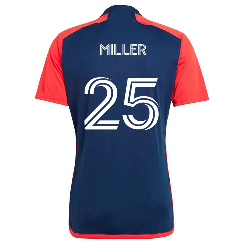 Danxen Dětské Peyton Miller #25 Modrá Červená Domů Hráčské Dresy 2024/25 Dres