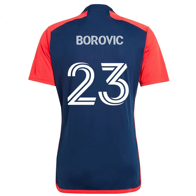 Danxen Dětské Luka Borovic #23 Modrá Červená Domů Hráčské Dresy 2024/25 Dres