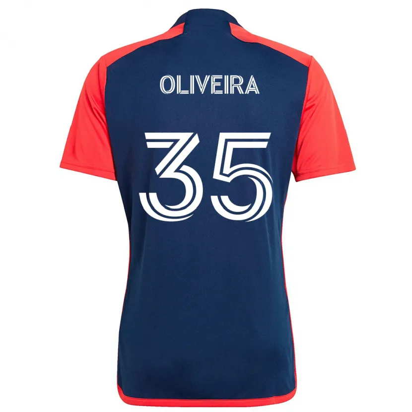 Danxen Dětské Cristiano Oliveira #35 Modrá Červená Domů Hráčské Dresy 2024/25 Dres