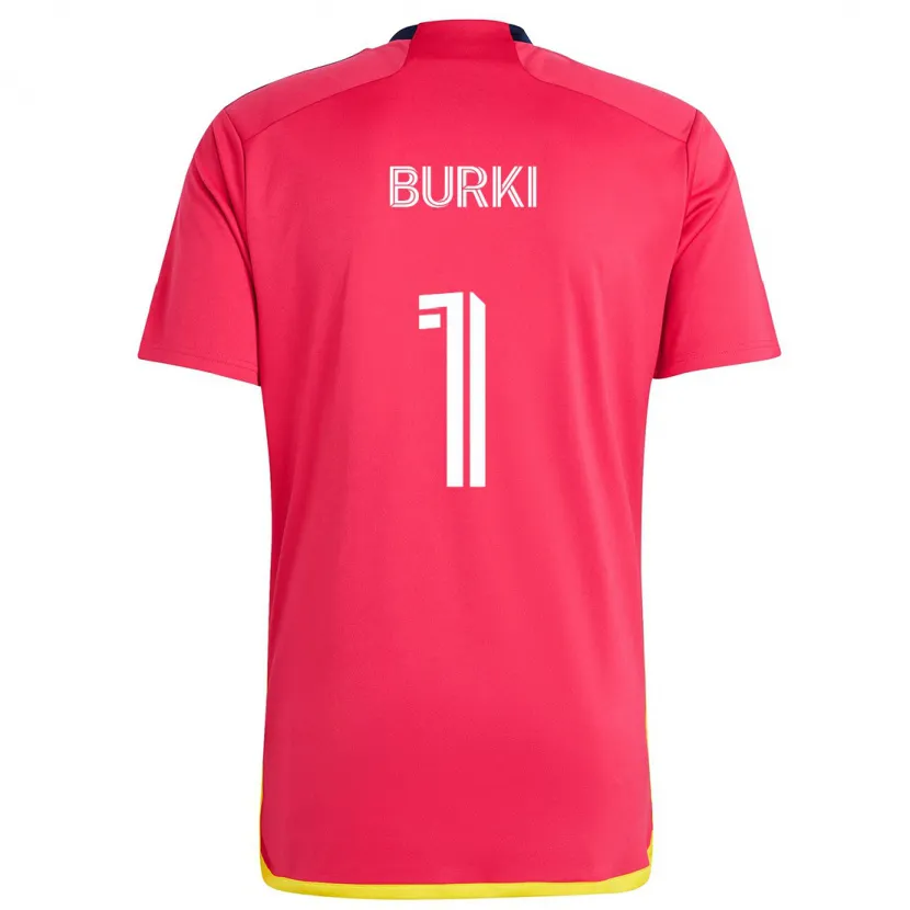 Danxen Dětské Roman Bürki #1 Červená Modrá Domů Hráčské Dresy 2024/25 Dres