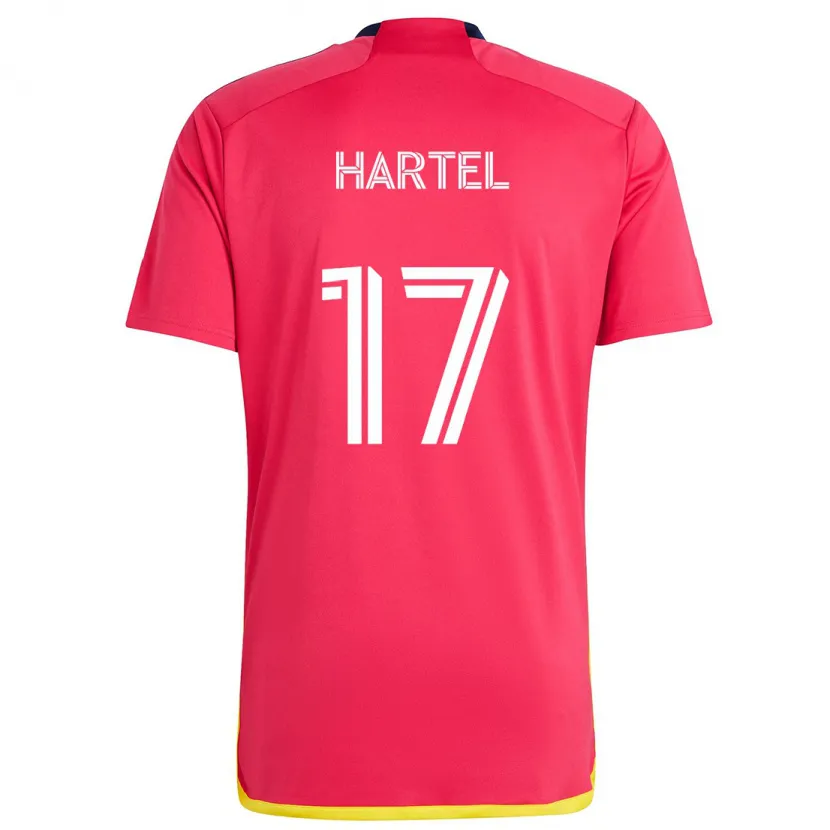 Danxen Dětské Marcel Hartel #17 Červená Modrá Domů Hráčské Dresy 2024/25 Dres